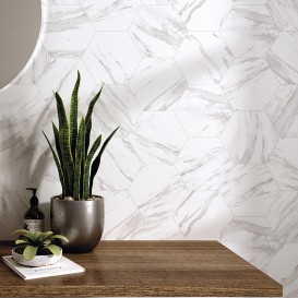 Плитка керамограніт Oset Neo White Hex 24х20 см 509601