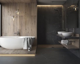 Плитка керамогранит Paradyz Barro Nero матовый грес 59,8x119,8 см R-R-0,6X1,2-1-BARR.NE