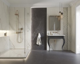 Плитка керамогранит Paradyz Calacatta полированный грес 89,8x179,8 см RPR-0,9X1,8-1-CALA.--N