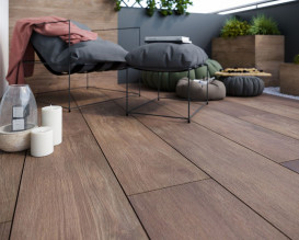 Плитка керамогранит Paradyz Willow Brown 2.0 29,5х119,5 см R-R-0,3X1,2-1-WILL.BR20