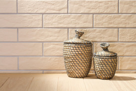 Плитка клінкер настінна Cerrad Krem RUST 24,5x6,5 см 5903263449737