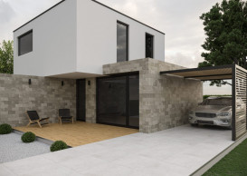 Плитка клинкер настенная Cerrad Saltstone Grys 30x14,8 см 5902510809362