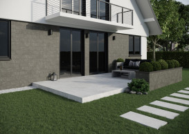 Плитка клінкер настінна Cerrad Torstone Grafit Decor 30x14,8 см 5902510809324