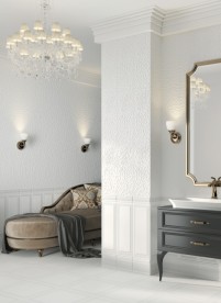 Плитка настенная InterCerama Florentine 60х23 см белый рельеф 061/р 147201