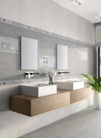 Плитка настенная InterCerama Viva 50х23 см темно-серый 072 149402