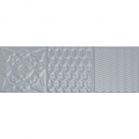 Плитка настенная Monopole Ceramica Esencia Relive Blue Brillo 30х10 см 206903