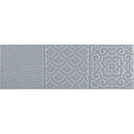 Плитка настенная Monopole Ceramica Esencia Relive Blue Brillo 30х10 см 206903