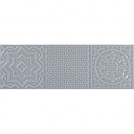 Плитка настенная Monopole Ceramica Esencia Relive Blue Brillo 30х10 см 206903