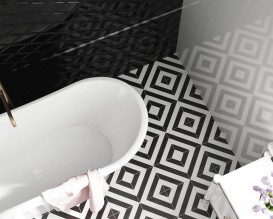 Плитка настінна Paradyz Moonlight Nero B Struktura 29,8х59,8 см SSR-295X595-1-MOON.NEB