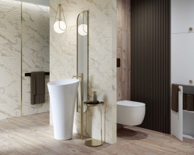 Плитка настінна Paradyz Serene Bianco 25х75 см S-R-250X750-1-SERE.BI