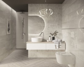 Плитка настенная Paradyz Silence Silver Carpet Dekor глянцевая 25х75 см S-R-250X750-1-SILE.SICA