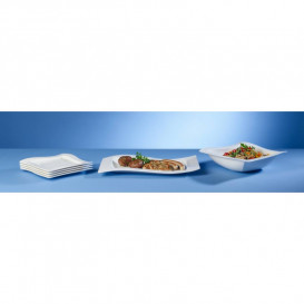 Плоска квадратна тарілка Villeroy & Boch NewWave 27х27 см преміум фарфор білий 10-2525-2619