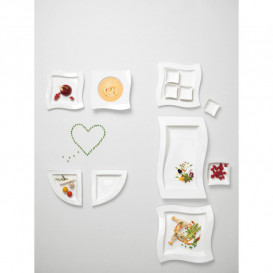 Плоская квадратная тарелка Villeroy & Boch NewWave 24х24 см премиум фарфор белый 10-2525-2647