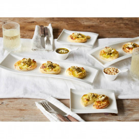 Плоска прямокутна тарілка для закусок Villeroy & Boch NewWave 42х15 см преміум фарфор білий 10-2525-2596