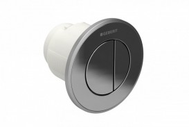 Пневмокнопка смыва для унитаза Geberit Type 01 дистанционная двойной смыв хром матовый 116.042.46.1