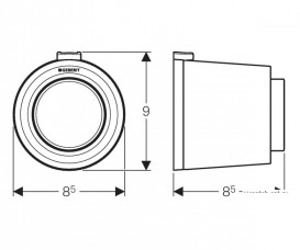 Пневмокнопка змиву для унітазу Geberit Type 01 одинарний змив білий 116.047.11.1