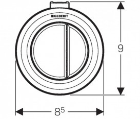 Пневмокнопка змиву для унітазу Geberit Type 01 подвійний змив білий 116.048.11.1