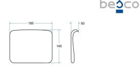 Подголовник для ванны Besco Classic полиуретан белый ZWC