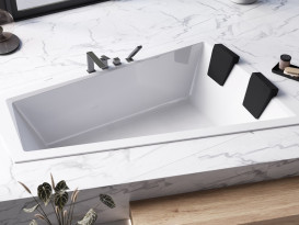 Підголовник для ванни Besco Modern поліуретан чорний ZWMB