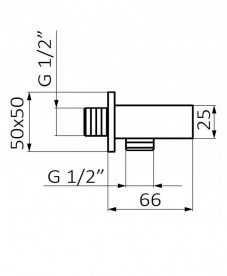 Підключення для душового шланга GRB Hydro Black з власником чорний 05006701