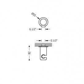 Підключення з тримачем Tres Docce хром 02418201