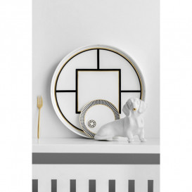 Поднос Villeroy & Boch MetroChic Gifts 33 см белый/золото/черный 10-4483-6072