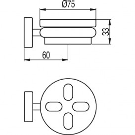 Підставка для зубних щіток Tres Max-Tres настінна метал/кераміка білий/сталь 5616361653