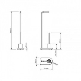 Підставка Sonia Nomad з власником туалетного паперу і йоржиком хром 176281