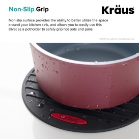 Подставка жаропрочная для кухни Kraus силиконовая черная KST-1BLACK