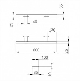 Подсветка для зеркального шкафа Sanwerk Led Smart 60 см алюминий черный матовый LV0000112