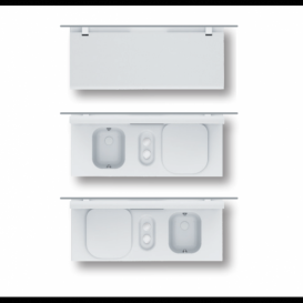 Підвісна система з вбудованим унітазом зліва і біде Hatria G-Full санфарфор білий YXJR01