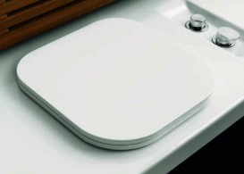 Підвісна система з вбудованим унітазом зліва і біде Hatria G-Full санфарфор білий YXJR01