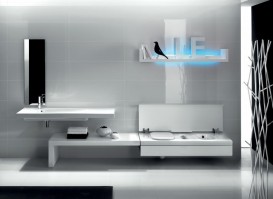 Підвісна система з вбудованим унітазом зліва і біде Hatria G-Full 50х141.5 см санфарфор білий YXJT01