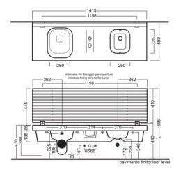 Підвісна система з вбудованим унітазом зліва і біде Hatria G-Full 50х141.5 см санфарфор білий YXJT01