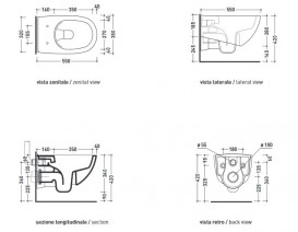 Унитаз подвесной безободковый  Flaminia Spin goclean white 5085G