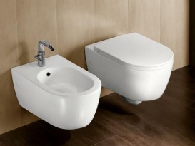 Підвісний унітаз безободковий Hatria Fusion Alchemy 35.5х54 см санфарфор білий A0Y1CC