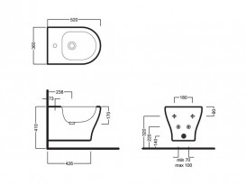Подвесной унитаз Hatria Beat 36х52 см санфарфор белый Y1ZS01