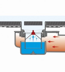 Погружной стакан с мембраной для сифона 650004 Tece TECEdrainline пластик черный 660015