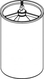 Погружной стакан с мембраной для сифона 650001 Tece TECEdrainline пластик черный 660018