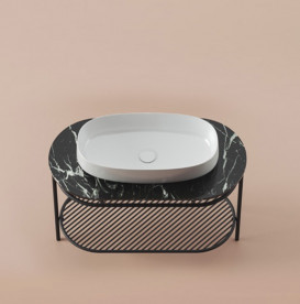 Полка для консоли ArtCeram Flair 4.0 металл черный матовый TFA013 17