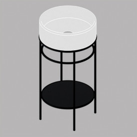 Полка для консоли ArtCeram Fuori Scala керамика черный матовый TFC005 17;00