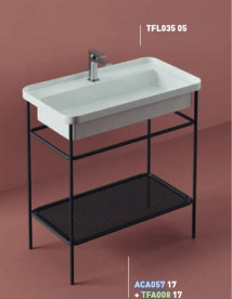 Полка для консоли ArtCeram Fuori Scala металл черный матовый TFA008 17