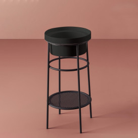 Полиця для консолі ArtCeram Fuori Scala метал чорний матовий TFA002 17