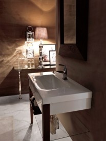 Полка для консоли под раковину Kerasan Bentley 80х50 см стекло 918601