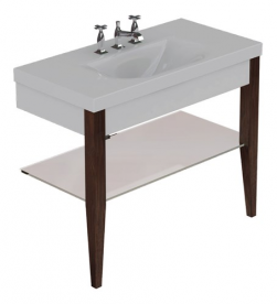 Полку для консолі під раковину Kerasan Bentley 100х50 см скло 918701