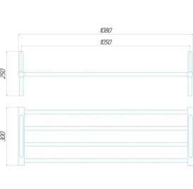 Полиця для взуття електрична Deffi 250x1050 праве підключення білий C.PV.25.105.E.W.R.5