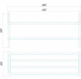Полка для обуви электрическая Deffi 500x850 левое подключение черный C.PV.50.85.E.B.L.5