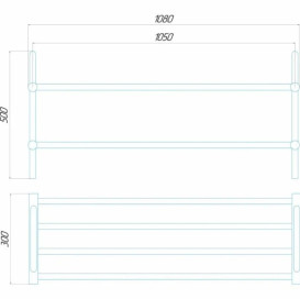 Полка для обуви электрическая Deffi 500x1050 правое подключение черный C.PV.50.105.E.B.R.5