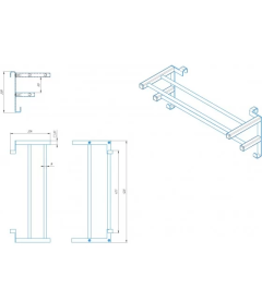Полиця для рушникосушарки Mario Inox 520х204 мм нержавіюча сталь хром 4820258984664