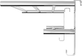 Полка для полотенцесушителя Mario Inox 520х284 мм круглая нержавеющая сталь хром 4820258986545